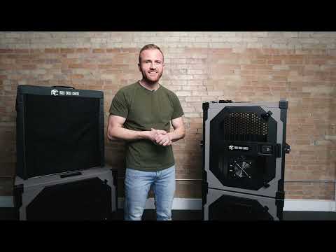 Dog Crate Fan accessory for stationary and collapsible dog crates by Rock Creek Crates Video
