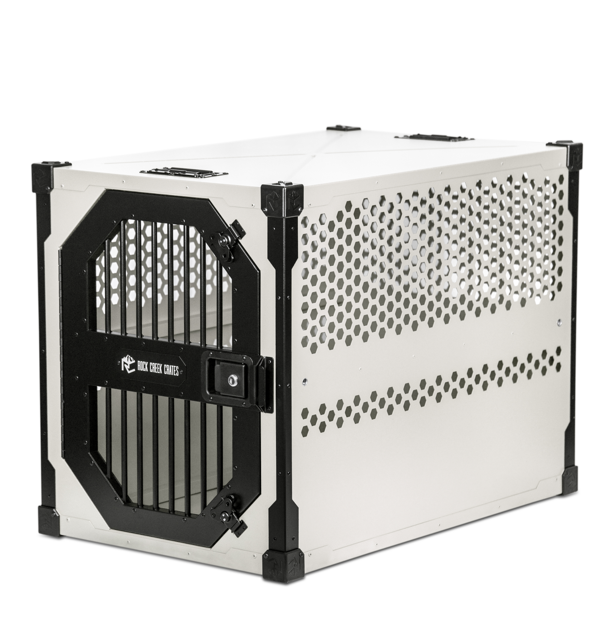 White Snowfall Stationary dog crate by Rock Creek Crates