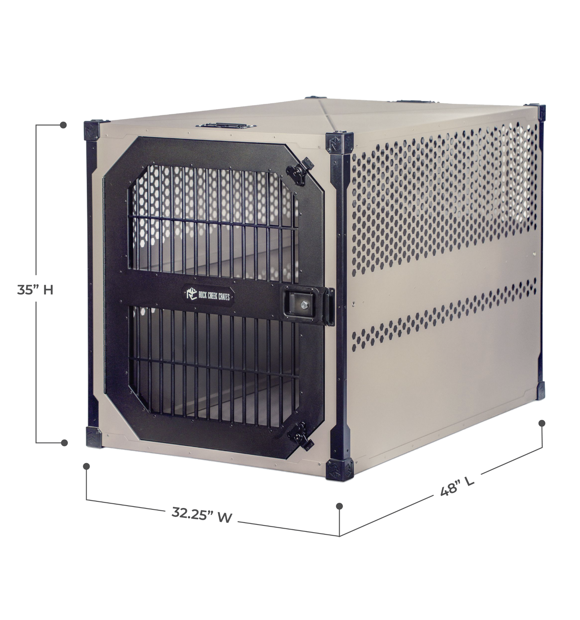 XXL Grey Stationary dog crate by Rock Creek Crates