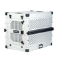 White snowfall collapsible dog crate by Rock Creek Crates