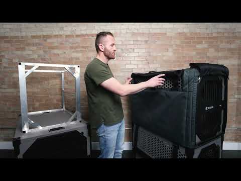 Video of Insulated dog crate cover accessory for stationary dog crates by Rock Creek Crates